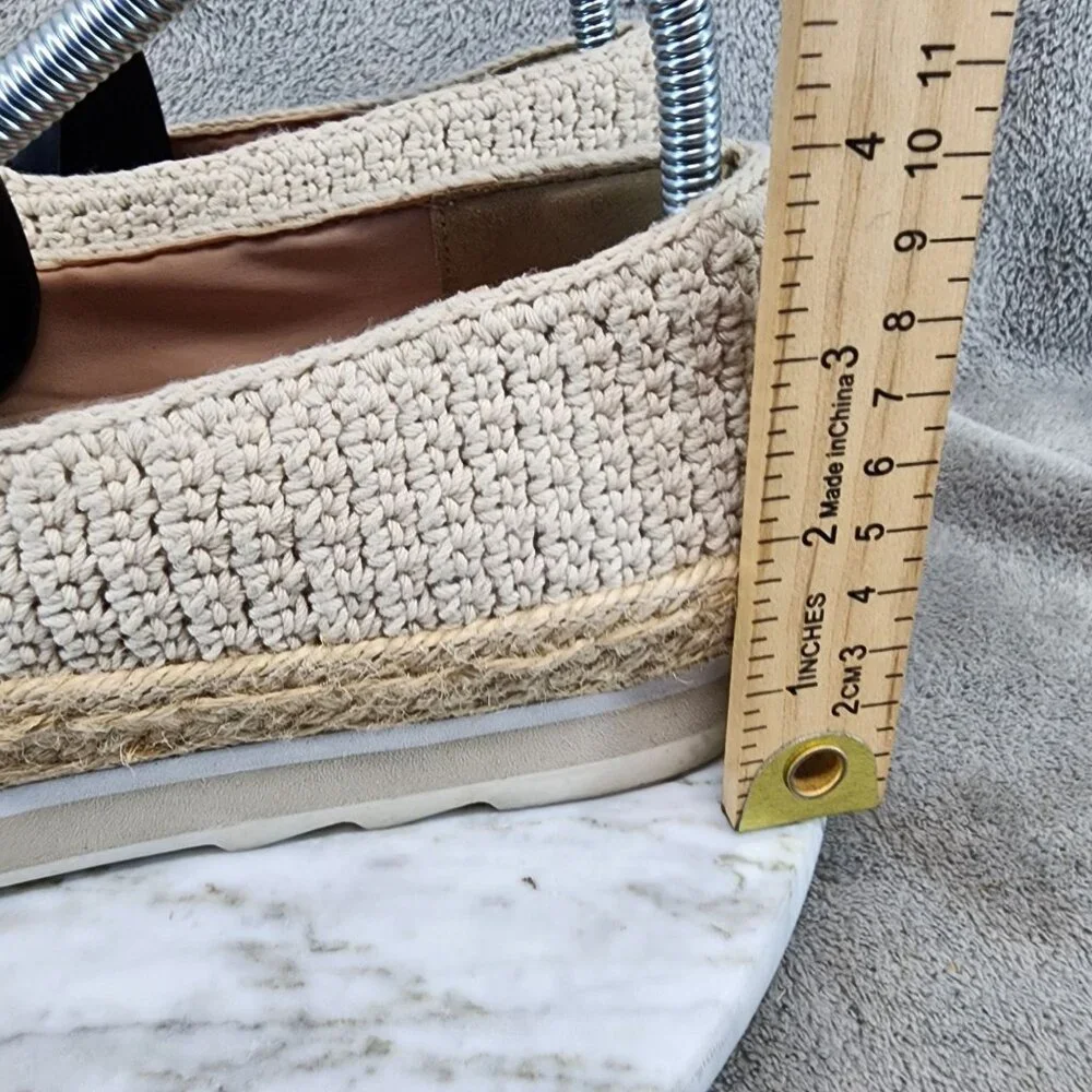 Louise et Cie Shoes Womens Size 8 Calum Cream Crochet Espadrille Flats *GUC*